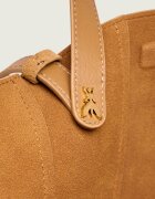 Patrizia Pepe Geantă shopper + borsetă (In)Complete | piele întoarsă cu adaos de piele