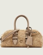 Pinko Cufăr Bowling Bag Horizontal Imitati | shearling cu adaos de piele