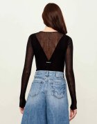 Pinko De lână body DISGELO | Slim Fit | cu adaos de mătase și cașmir