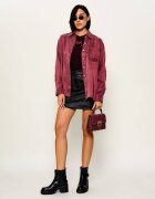 Pinko De piele cufăr top Handle Mini Light Studs