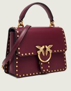 Pinko De piele cufăr top Handle Mini Light Studs