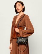 Pinko De piele geantă pe umăr Double Mini Full Studs