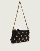 Pinko De piele geantă pe umăr Double Mini Full Studs