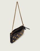 Pinko De piele geantă pe umăr Double Mini Full Studs