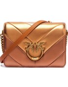 Pinko De piele geantă pe umăr Love Click Mini Big Chevron