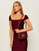 Pinko De piele geantă poștaș Love Box Bag Mini