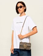Pinko De piele geantă poștaș Love One Mini