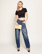 Pinko De piele poșetă plic Flat Classic Vitello Seta