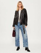 Pinko Geacă de piele CACIOPEPE | Oversize fit