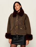 Pinko Geacă parka Garlate | Cropped Fit | shearling