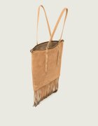 Pinko Geantă pe umăr MINI SHOPPER FRINGES | piele întoarsă