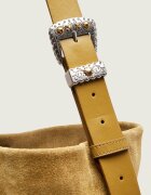 Pinko Geantă shopper BUCKET BIG | piele întoarsă