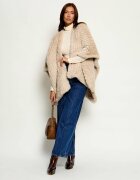 Pinko Poncho Ciliegio | Oversize fit cu adaos de lână