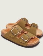 Scholl Căptușite șlapi Noelle | piele întoarsă (zamsz) | cu adaos de lână