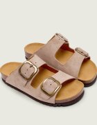Scholl Șlapi NOELLE | piele întoarsă