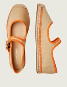 Tommy Hilfiger Espadrile Buckle Mary Jane cu adaos de piele