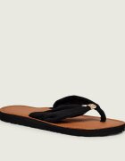 Tommy Hilfiger Flip flops cu adaos de piele