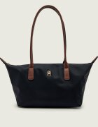 Tommy Hilfiger Geantă pe umăr East West cu adaos de piele