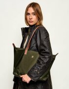 Tommy Hilfiger Geantă shopper Popette cu adaos de piele