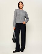 Tommy Hilfiger Pulover | Loose fit | cu adaos de mătase și lână