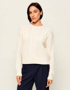 Tommy Hilfiger Pulover | Loose fit | cu adaos de mătase și lână