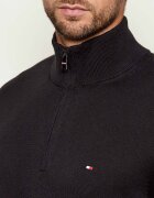 Tommy Hilfiger Pulover ZIP MOCK | regular fit cu adaos de cașmir