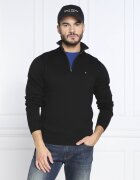 Tommy Hilfiger Pulover ZIP MOCK | Regular Fit cu adaos de cașmir