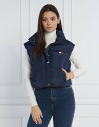 Tommy Jeans De puf geacă 2 în 1 BADGE CROP VEST DOWN PUFFER | Cropped Fit
