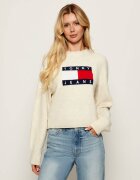 Tommy Jeans Pulover | Loose fit cu adaos de lână