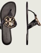 Tory Burch De piele flip flops METAL MILLER