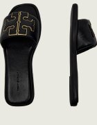Tory Burch De piele șlapi DOUBLE T SPORT SLIDE