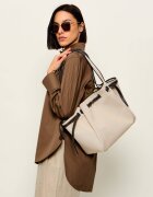 Tory Burch Geantă shopper Romy cu adaos de piele