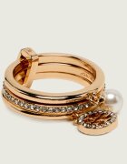 Tory Burch Set de inele Icon Pavé Charm