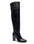 Twinset Cizme cu toc cu adaos de piele