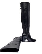 Twinset Cizme cu toc cu adaos de piele