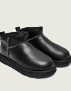 UGG De piele bocanci Classic Ultra Mini cu adaos de lână