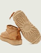 UGG De piele bocanci W ULTRA MINI CRAFTED REGENERATE cu adaos de lână