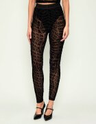 Versace Jeans Couture Colanți TULLE FLOCK LIQUIFY | Slim Fit