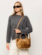 Weekend MaxMara Cufăr + borsetă Wkario | piele întoarsă
