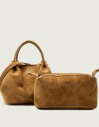 Weekend MaxMara Cufăr + borsetă Wkario | piele întoarsă