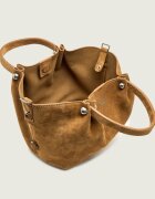 Weekend MaxMara Cufăr + borsetă Wkario | piele întoarsă