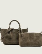 Weekend MaxMara Cufăr + borsetă Wkario | piele întoarsă