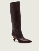Weekend MaxMara De piele cizme Wkatasca Pasticcino
