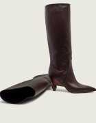 Weekend MaxMara De piele cizme Wkatasca Pasticcino
