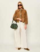 Weekend MaxMara De piele geantă pe umăr Cubico Pasticcino