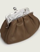 Weekend MaxMara De piele geantă pe umăr Cubico Pasticcino