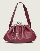 Weekend MaxMara De piele geantă pe umăr Cubico Pasticcino