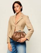 Weekend MaxMara De piele geantă pe umăr Cubico Pasticcino