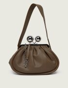 Weekend MaxMara De piele geantă pe umăr Milvanew Pasticcino