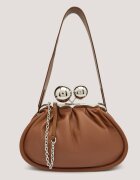 Weekend MaxMara De piele geantă pe umăr Milvanew Pasticcino